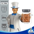 thumbnail image 2 of Juego de contenedores de almacenamiento de alimentos MR.SIGA herméticos, 1 L x 4, gris, sin BPA, 2 of 7