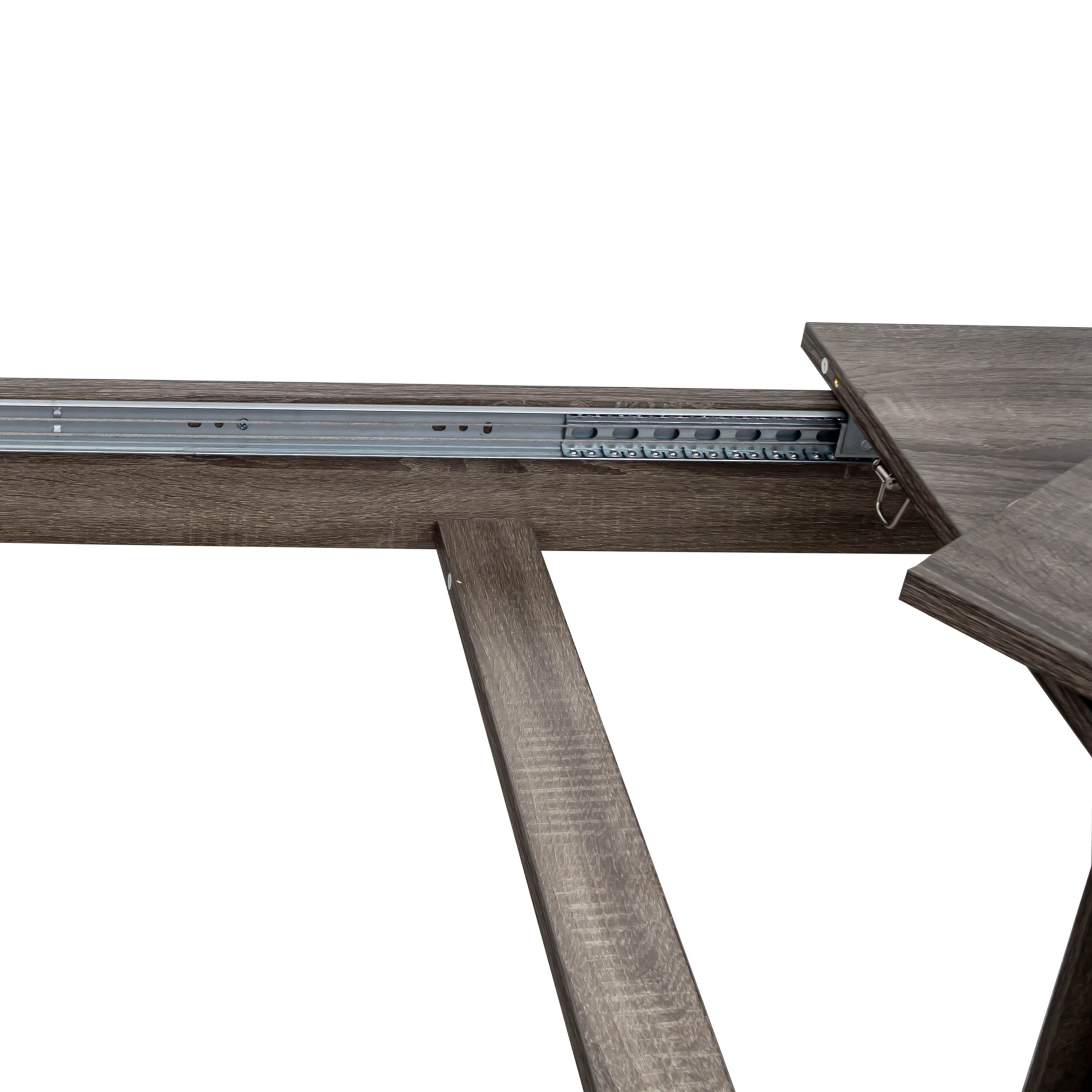 Noble House Lauren 106.5" Extendable Dining Table, Woodgrain Top, Modern Rectangular Wooden Kitchen Table, Dark Oak