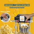 thumbnail image 4 of KFFKFF 2.5 Oz Commercial Popcorn Maker, 300W Popcorn Popper, 2.5 Oz Kettle Produces 4 QT Each Cycle, Countertop Popcorn Creator with PP Gate, Comes with 2 Ladles and Tray, Cinema Inspired, Black, 4 of 9