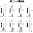 thumbnail image 2 of U-Taste Narrow Square Measuring Spoons: 18/8 Stainless Steel Kitchen Measure Teaspoon Tablespoon with Leveler, Polygon Rectangular Metal Jar Scoop for Baking Cooking, Coffee, Spice, Powder (Set of 8), 2 of 9