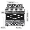 thumbnail image 5 of Rowadtim 31 Key Diatonic Accordions, 12 Bass Buttons (G/C/F Tuning) Suitable for Beginners, Adults, Performances and Teachers; Comes with  Case, Adjustable Strap, Gloves and Polishing Cloth (Gray), 5 of 8