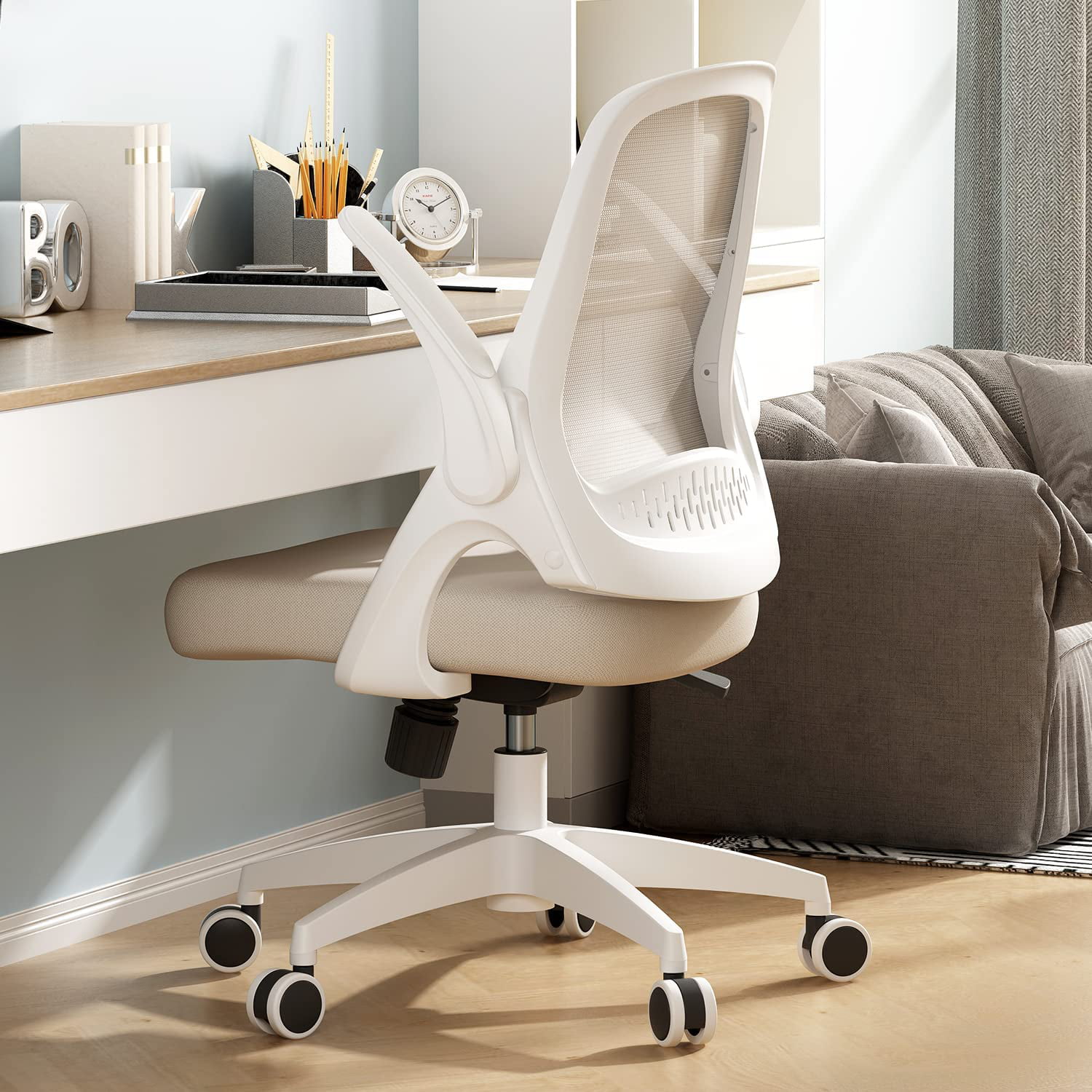 Hbada Office Chair Desk Chair Flip-up Armrest Ergonomic Task Chair 