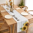 thumbnail image 3 of Table Runner 36 Inches Long for Kitchen Dining, Yellow Sunflowers Dresser Scarf Farmhouse, Dining Table Decorations for Wedding/Parties, Farmhouse Spring Botanical Floral Wooden 13 x 36 In, 3 of 8