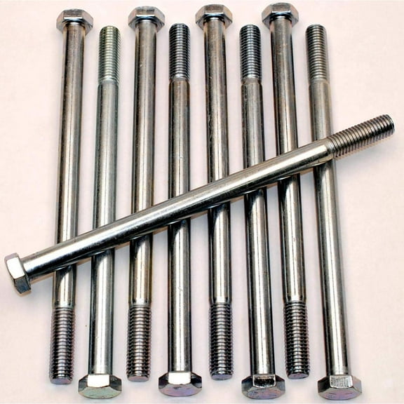 (5) Grade 5 Hex Head 5/8-11 x 9-1/2 Screws Bolts Zinc Plated 9-1/2"