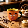 thumbnail image 4 of Ceramic Coffee Mug 400ml with Contrast Color, Ugly Cute Pouting Face Design, Dishwasher Safe, Food-Grade Porcelain for Home and Gift Use, 4 of 8