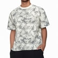thumbnail image 2 of Rggeeun Mens Tshirts Tie-Dye Pattern Short Sleeve Crew Neck Loose Fit Soft Breathable for Summer Daily Wear Fashion Shirts,Beige,L, 2 of 5
