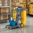 thumbnail image 3 of Heavy-Duty Janitorial Cart with Multi-Tier Storage, 2 Garbage Bags, Gloves & Lid, 3 of 10