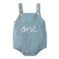 thumbnail image 1 of MeetoTime Baby Boys Girls Jumpsuits Printed Embroidered Suspender Newborn Infant Rompers Baby Crawling Clothes, 1 of 7