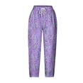 thumbnail image 5 of Kmdttou Capri Yoga Pants with Pockets for Women Capri Flared Pants High Waist Casual Loose Harlan Pants With Drawstring Solid Color Lace Up Pockets Fashionable Cropped Pants, 5 of 6