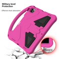 thumbnail image 3 of Nalacover Kids Case For iPad 10th Generation 10.9 inch,Stylish Kids Friendly Lightweight EVA Foam Rubber Hybrid Bumper Kickstand Shockproof Convertible Handle Protective Cover,Rose, 3 of 7