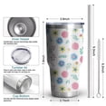 thumbnail image 3 of 30oz Pioneer Flower Floral Print Pattern Tumbler, Double Wall Vacuum Insulated Cup, BPA-Free Leak Proof Lid & Reusable Straws, Hot 12h, Cold 34h, 3 of 6