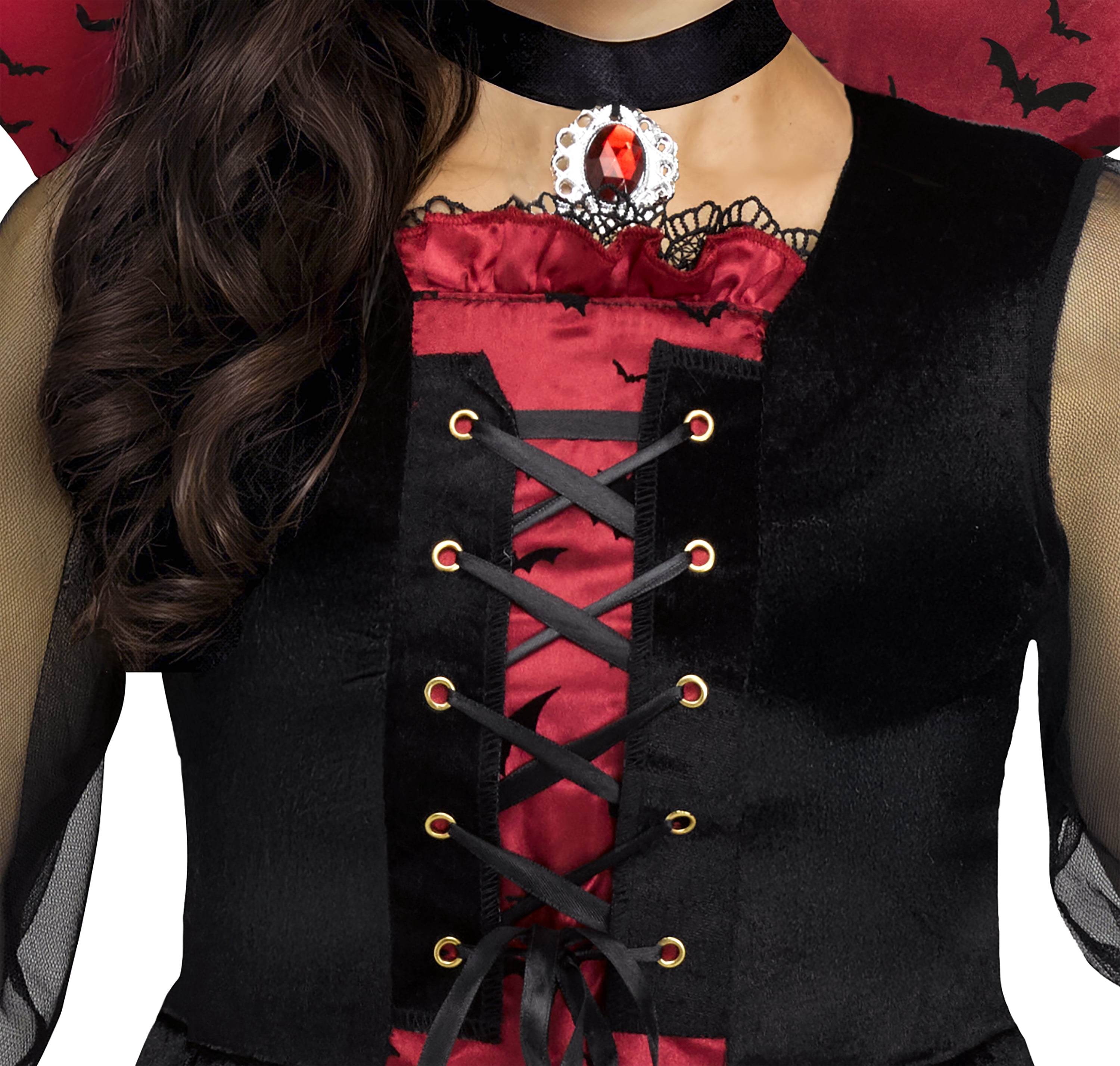 Vampiress Halloween Costume for Children, Girl's Size L (10/12), by Way to Celebrate