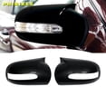 thumbnail image 2 of 1 Pair For Mercedes-Benz E,C-Class W211 W203 2001-2007 Carbon Black Side Rearview Mirror Cover Caps Shell LHD Forged Grain, 2 of 6