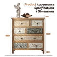 thumbnail image 6 of GDF Studio 25" Vintage Wooden Accent Chest, Rustic 6 Drawer Storage Dresser, Living Room, Multicolor, 6 of 10