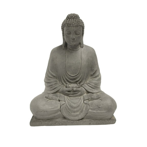 Hi-Line Gifts 24" Meditating Buddha Outdoor Garden Statue