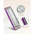 thumbnail image 7 of Eastar Major Blues Diatonic Harmonica 10 Holes C Key Beginner Harmonica for Kids Adults Students Purple, 7 of 7
