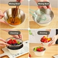 thumbnail image 6 of 304 Stainless Steel Mini Strainer Colander Mixing Bowl | Perforated Mesh | Dishwasher Safe | Compact Kitchen Tool for Berries Beans Rice Vegetables | Includes 1 Colander 1 Bowl, 6 of 7