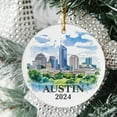 thumbnail image 2 of Austin Christmas Ornament, Austin Ornament, Austin Gift Ornaments, Austin Custom Ornament, Christmas, Austin Bauble, Texas Ornament, 2025 SNhbOZ (Austin Christmas), 2 of 4