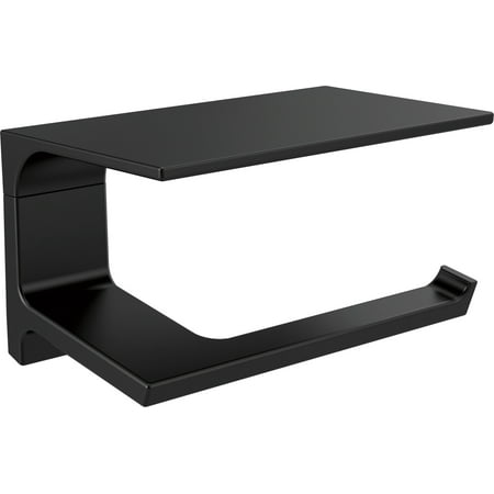 Delta Pivotal Tissue Holder with Shelf Matte Black ( Pick up item in the cage )