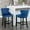 Blue, variant on Yoneston Bar Stools Set of 2, Upholstered High-End Tufted Bar Stool with Nailhead Trim & Wooden Legs, Modern Velvet Bar Chair with Leisure Style for Bar, Kitchen Island, Gray