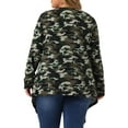 thumbnail image 3 of Agnes Orinda Women's Plus Size Boho Long Sleeve Open Front Sweater Long Cardigan 2X Camouflage, 3 of 6