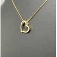 thumbnail image 2 of 14k Solid Gold Natural Diamond Heart Necklace, 14K Gold Diamond Necklace , 14K Yellow Gold Heart Necklace, 14k Real Diamond Women Necklace (OPTIONS:ONLY PENDANT;), 2 of 6