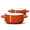Orange, variant on Ecodeco Ceramic Soup Bowls with Handles – Set of 2 (16 oz) – Red – Microwave & Oven Safe – Gift-Ready Packaging