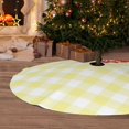 thumbnail image 6 of KLL 48" Christmas Tree Skirt Lemon Yellow Checkboard Xmas Tree Skirts Mat for New Year Xmas Holiday Party Indoor Outdoor Home Decoration, 6 of 7