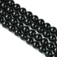 thumbnail image 2 of 1Strand Natural Black Onyx Round Beads Strand Dyed Black 12mm Hole: 1mm about 32pcs/strand 15.74 inch, 2 of 4