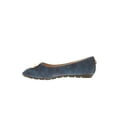 thumbnail image 2 of Victoria K Women's Soft Textured Material With Gold Design Emblem Ballet Flats, 2 of 6