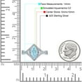 thumbnail image 4 of Art Deco Bridal Wedding Engagement Ring Marquise Simulated Aquamarine CZ 925 Sterling Silver Size 9, 4 of 5