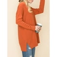 thumbnail image 3 of Doublju Women's Long Sleeve V-Neck Loose Fit Knit Sweater with Plus Size, 3 of 4