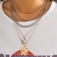 thumbnail image 3 of Collar apilado con cadena de metal de nicho con personalidad de Europa y Estados Unidos, colgante geométrico con patrón de piel de serpiente dulce y fresco, collar para mujer, 3 of 5