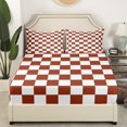 thumbnail image 3 of Erosebridal Check Plaid Bed Sheets Set Twin Size, Geometric Bed Sheets Twin, Farmhouse Gingham Decor 3pcs, 3 of 7