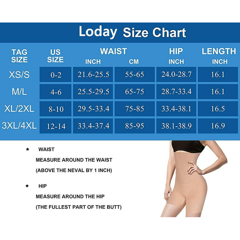Loday Women Waist Trainer Shapewear Tummy Control Body Shaper Shorts Hi-Waist  Butt Lifter Thigh Slimmer(Beige,M/L) 