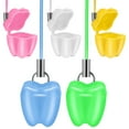 5Pcs Tooth Saver Necklaces Tooth Holders Case Box Portable Tooth