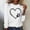 White, variant on Jienlioq Tops for Women Trendy Fashionable Women's Printed Round Neck Pullover Long Sleeved Casual Top Deals Cyber Monday