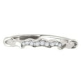 thumbnail image 2 of Aonejewelry 0.25 Ct Diamond Curved Lightweight Wedding Band In 10K White Gold, 2 of 4
