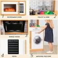 thumbnail image 4 of Pirecart Play Kitchen for Kids, Toddler Wooden Chef Pretend Cooking Playset with Simulated Sound, Sink, Stovetop, Microwave, Washing Machine, Gifts for Age 3+ Boys and Girls, Natural, 4 of 9
