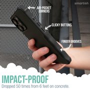 Smartish® iPhone 16 Pro Max Protective Magnetic Case - Gripzilla Compatible with MagSafe [Rugged + Tough] Heavy Duty Armor Cover Drop Tested Protection for Apple iPhone 16 Pro Max - Wildflower Fields