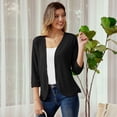 thumbnail image 2 of Grace Karin Soft 3/4 Sleeve Open Front Knited Cardigan Sweater for Women, 2 of 8