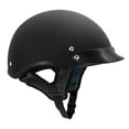 thumbnail image 3 of Casco de moto VCAN Cruiser, liso, plano, negro, de media cara, 3 of 7