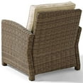 thumbnail image 4 of Afuera Living Contemporary Wicker Patio Chair in Brown and Sand, 4 of 7