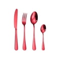 thumbnail image 1 of Koszal 4Pcs/Set Exquisite Cutlery Set Corrosion Resistant Stainless Steel Smooth Edge Safe Use Scoop Fork for Daily Life, 1 of 8