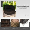 thumbnail image 5 of Costway 6PCS Patio Rattan Furniture Set Cushioned Sofa Coffee Table Black, 5 of 8