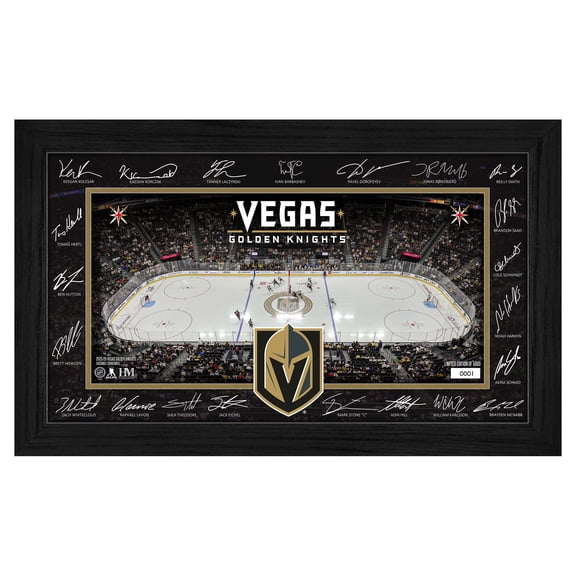 Highland Mint  Vegas Golden Knights Limited Edition 2025 Facsimile Signature Rink Framed Photograph