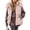 Pink, variant on Puffer Vest for Teen Girl Detachable Hood Sleeveless Padded Gilet Zip Snap Cargo Flap Pockets Adjustable Waist Warm Winter Outerwear Waistcoat