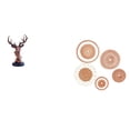 thumbnail image 1 of Figura De Cabeza De Ciervo, Artesanía, Estatua De Animal, Decoración Del Hogar, Adorno Decorativo, Estatua De Resina Para Mesita De Noche, Escritorio, Decoración Colgante De Pared, Adornos, 1 of 8