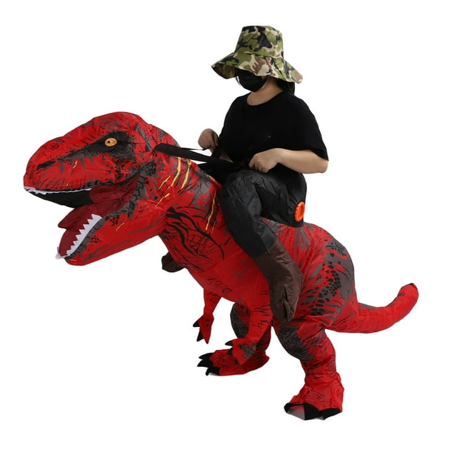 Traje Inflable De Dinosaurio T Rex Para Montar Para Adultos, Simulación Divertida, Traje Inflable De T-rex, Disfraz De Actuación De Fiesta Navideña Para Halloween