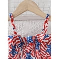 thumbnail image 5 of CIYCuIT Toddler Baby Girls 4th of July Long Pants Sets Star Striped Print Sleeveless Shirred Ruffled Cami Tops + Trousers 2Pcs Infant Casual Summer Cute Outfits 6M-3T, 5 of 8